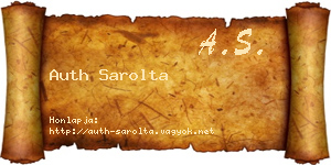 Auth Sarolta névjegykártya